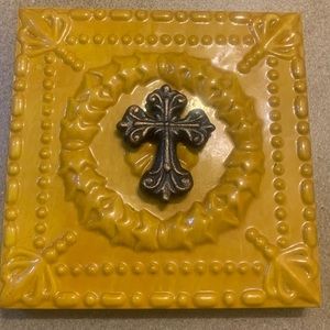 Wall Decor-square with a cross